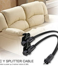 Wide Power Recliner Power Supply Kit 29V 2A 2-Pin Adapter with Y splitter for electric couches and recliners