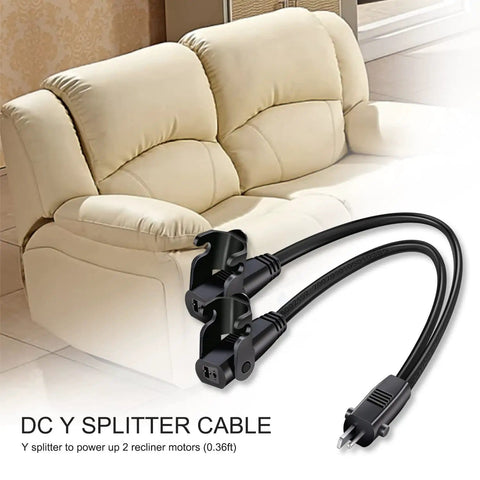 Wide Power Recliner Power Supply Kit 29V 2A 2-Pin Adapter with Y splitter for electric couches and recliners