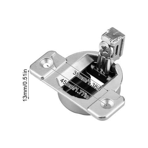 Soft Close Cabinet Hinges with Precise Hole Spacing Easy No Drill Install metal hinge with detailed measurements
