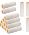 Solid 15 Piece Mini Paint Roller Kit Featuring Round Head Design And Plush Sponge Rollers For Hassle Free Wall Painting Furniture Refresh And Versatile Home Projects with rolled sponge paint rollers.