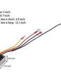 Premium Voltage Regulator Rectifier For Club Car Ds Carryall Gas Golf Carts 1992 Up, showing dimensions and wire connections.
