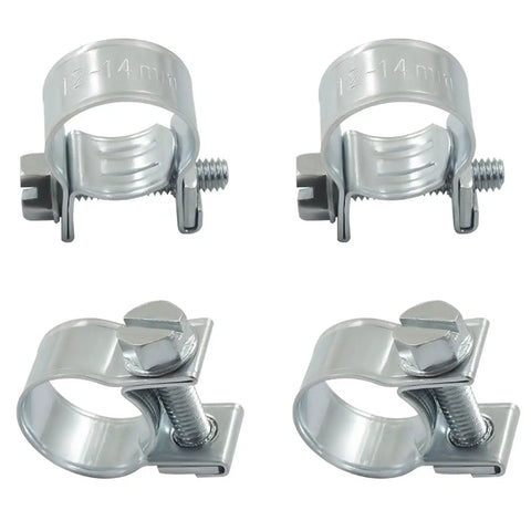 12 Pack 12 To 14mm 304 Stainless Steel Mini Fuel Injection Hose Clamps Set Tough As Nails Easy Install Adjustable Pipe Hose Clip Tube Clamps For Automotive Diesel And Petrol Pipe