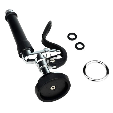 Pro Grade Pre Rinse Spray Valve Head For Commercial Kitchen Sinks High Pressure Dish Sprayer Nozzle with Black Hand Grip