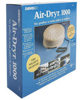 Packaging of Air-Dryr 1000 Dryer For RVs Boats Cabins Basements And Vacation Homes No Fuss Quiet Operation Uses Very Little