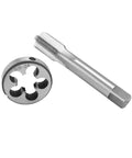 5/8-24 UNEF Right Hand HSS Tap And Die Set For Precision Thread Repair In Iron Aluminum Copper Heavy Duty Alloy Steel Round Die Tool To Fix Damaged Threads Fast And Save You From Costly Replacements On DIY And Pro Projects. HSS tap and 5/8-24 round die set