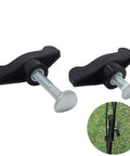 Universal Lawn Mower Handle Knob Bolt Kit with T-Handle Bolts and Wing Knobs for Snow Blowers, includes two handles