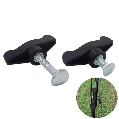 Universal Lawn Mower Handle Knob Bolt Kit with T-Handle Bolts and Wing Knobs for Snow Blowers, includes two handles