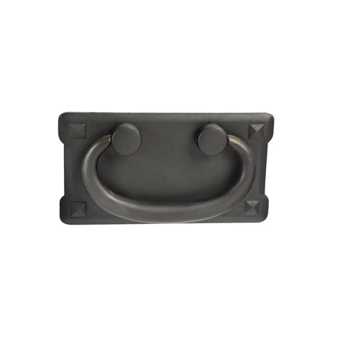 Mission Drawer Pull 3 Inch (76mm) Barcelona Pewter Finish For Cabinets And Furniture - Classic hardware handle front view
