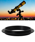 Male To Male M54x0.75 Telescope Adapter Ring For 50Mm Lens Filter, 54x0.75 Threads, shown with telescope backdrop