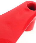 Close-up of the handle of a Manual Cast Iron Pipe Bending Tool For Galvanized, Al Alloy, And PVC Pipes, red finish.