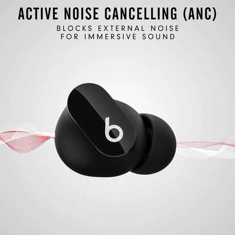 Studio Buds True Wireless Earbuds With Active Noise Canceling And Transparency Mode, Built-In Microphone, IPX4 Sweat-Resistant, Class 1 Bluetooth, Compatible With Apple And Android, Crisp Sound, All Day Comfy Fit, Black