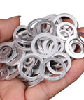 Heavy Duty 480 Piece Stainless Steel Flat Washers Set For Screws And Bolts All Purpose Plain Metal Washers Built To Last Corrosion Resistant Gaskets And Spacers Wide Compatibility With Fasteners, stainless flat washers in hand