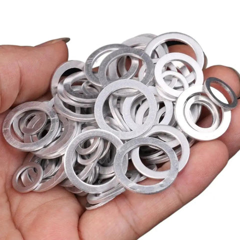 Heavy Duty 480 Piece Stainless Steel Flat Washers Set For Screws And Bolts All Purpose Plain Metal Washers Built To Last Corrosion Resistant Gaskets And Spacers Wide Compatibility With Fasteners, stainless flat washers in hand