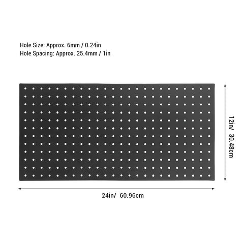Durable Metal Perforated Panel Wall Storage Kit For Garage And Workshop Customizable Pegboard System 24x12 inches panel