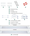 2Ft LED Ceiling Light Fixture 18W Plug Linkable Waterproof Tube Light For Garage Kitchen Bathroom Closet Office, 5000K Cool White, 1800Lux Bright, Energy Saving Dual Pack with accessories