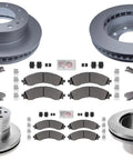 Coated Disc Brake Rotors With Galvanized Pads For GM Express Van 4500 DRW 21-25 Fleet Ready Road Tested Heavy Duty Braking System