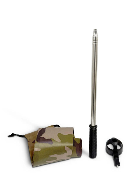 Compact Golf Ball Retriever 9 Foot Telescoping Stainless Steel Pole With Carry Bag, Rust Resistant, Lightweight Tool on Display