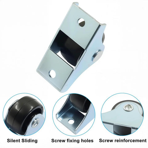 Mini Rigid Caster Wheels 1 Inch Low Profile Fixed Casters With Steel Top Plate Non Swivel For Drawers And DIY Projects Perfect For Rolling Cabinets Under Bed Storage 8 Pack showing wheel and steel plate details