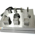 Square Shape Disc Cutter Set 7 Piece Punch Tool Kit For Jewelry Making, Metal Sheet Cutter with visible squares and markings.