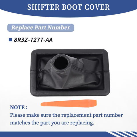 Shifter Boot Cover For Ford Mustang 2005 2009 Manual Transmission Gear Change Lever 8R3Z-7277-AA Replacement image.