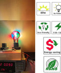 Non Dimmable Edison Filament LED Bulb 6W E26 Base A19 Style with colorful stained glass look on a light meter