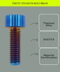 M6x18 Titanium Bolts Four Pack, Aerospace Grade Titanium For Ultra Lightweight Strength, Rust Proof, socket head bolt