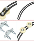 Beefed Up Chain Tensioner And Arch Idler Kit for motorized bicycles, including arch idler, rollers, and mounting hardware.