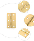 Copper Piano Hinges Set for Jewelry Boxes and Cabinets Four Smooth Quiet Folding Butt Hinges Easy to Install and Replace Detail View