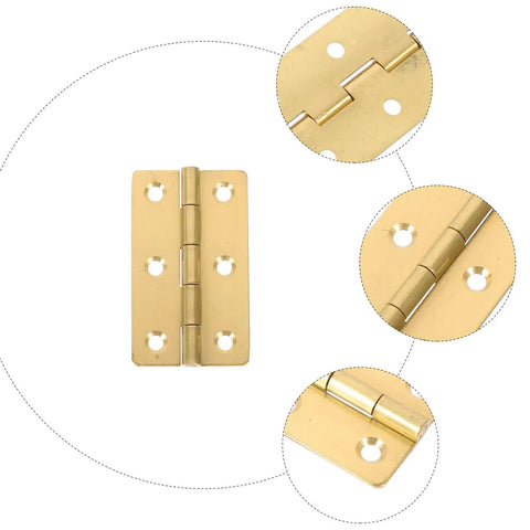 Copper Piano Hinges Set for Jewelry Boxes and Cabinets Four Smooth Quiet Folding Butt Hinges Easy to Install and Replace Detail View