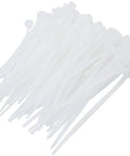 Pile of 100 Pcs Self Locking Nylon Cable Ties 60mm Long, 2.5mm Wide, 18 Lbs Tensile Strength, Ultra Thin Mini Zip Ties