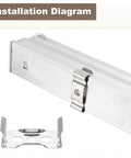 T5 Clip Bracket Hanger for LED Fluorescent Tubes Tube Holder Clamps for Aluminum Channel Fixtures Easy Install DIY Friendly