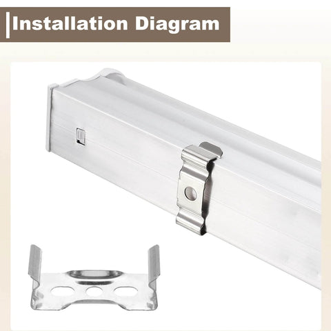 T5 Clip Bracket Hanger for LED Fluorescent Tubes Tube Holder Clamps for Aluminum Channel Fixtures Easy Install DIY Friendly