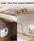 Mini Tankless Electric Water Heater 3.5kW 110 to 120V Point Of Use On Demand Instant Hot Water For Sink Wall Mounted ET035