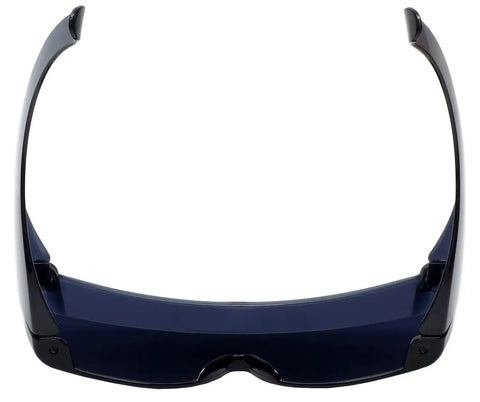 Front view of Fitover Safety Glasses With Uni Lens Smoke Wraparound Eye Protection No Fog Scratch Resistant Protective Eyewear