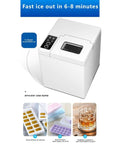 No Fuss Countertop Ice Maker Rolling Out Rapid Chill With Fifteen Kilos Daily Output And Snappy Nine Cube Runs, compact design with push button control.