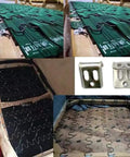 Easy Fix No Sag Spring Clips Furniture Repair Kit showing clips and zigzag springs on sofa frame