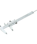 Vernier Caliper 0-6 Inch / 0-150 Millimeters Manual Caliper Carbon Steel with Thumb Roller and Locking Screw for Imperial and Metric Measurements