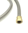 24 Inch Stainless Steel Bellow Propane Hose For RV Low Pressure Fireplace Extension With 3/8 Inch Female Flare Nuts