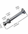 Heavy Duty Aluminum Alloy Syringe Plunger Dispenser dimensions and measurements viewed from side