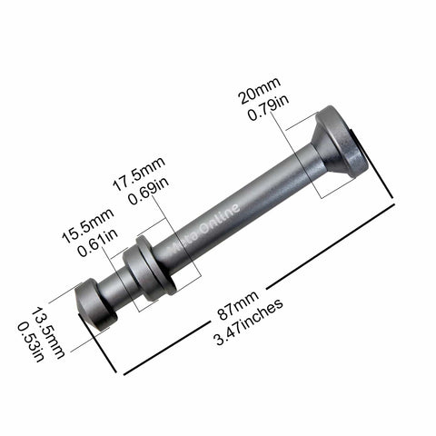 Heavy Duty Aluminum Alloy Syringe Plunger Dispenser dimensions and measurements viewed from side