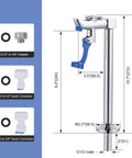 Self Service Glass Filler Faucet For High Traffic Bars Hotels Cafes 9 Inch Deck Mount Water Filler Station dimensions and connectors