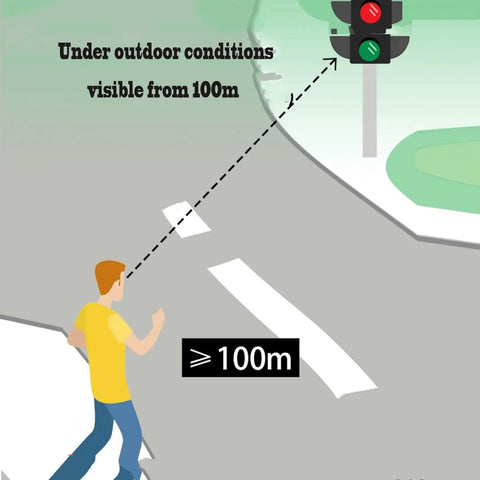 Heavy Duty Industrial Traffic Light With Wireless Remote Control Dual Red Green Signal For Loading Docks And Warehouses Slick Four Inch Diameter Bright Lens Easy Install And Rock Solid Performance