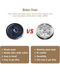 Comparison of Dual Boiler Espresso Group Head Gasket Shower Screen Filter Replacement Kit, plastic vs stainless steel for better taste.