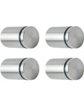 Four Stainless Steel Sign Standoff Screws 1 Inch By 1.38 Inch Wall Mount For Glass And Acrylic Frames Brushed Finish.