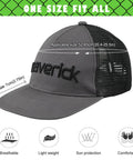 Maverick Air Safety Bump Cap With Extra Venting For Maximum Breathability Baseball Cap Style Head Protection Hard Hat For Men And Women Lightweight Durable Grey showing front and side view with size details.