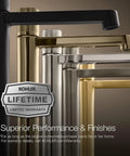 Components Wall-Mount Bath Spout In Vibrant Brushed Moderne Brass, Premium Metal Construction, Corrosion-Resistant Finish