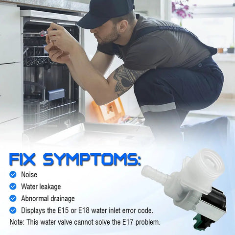 Dishwasher Water Inlet Valve Replacement For Bosch And Thermador OEM 10023852 and symptoms list