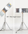 Battle Ready Industrial Floor Fan That Blows Hard With Massive Airflow And A Waterproof Motor Built For Wet Shops Workspaces And Outdoors with 180° pitch angle control.