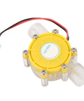 Portable F50 Hydroelectric Power Generator With Stable Voltage From Water Flow Turbine, yellow and silver unit