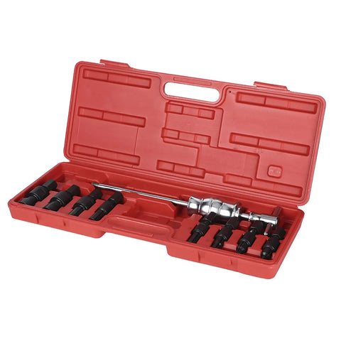Absolute Beast 9 Piece Internal Bearing Puller Extractor Kit With Slide Hammer And Eight Collets Size 8 To 32 Mm in red case
